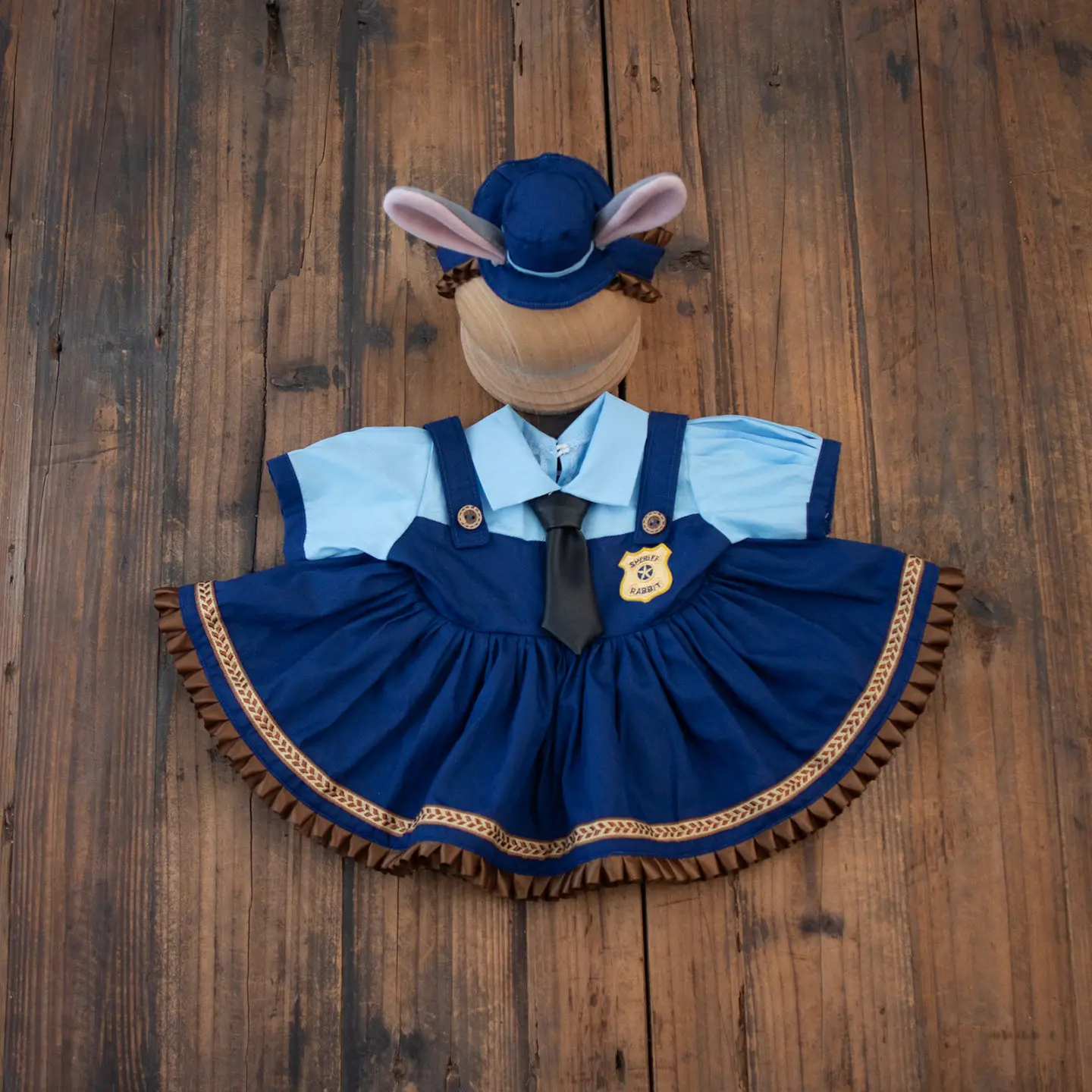Baby Girl Zootopia Judy Dress Hat Set - Newborn Photography Props - Image 2